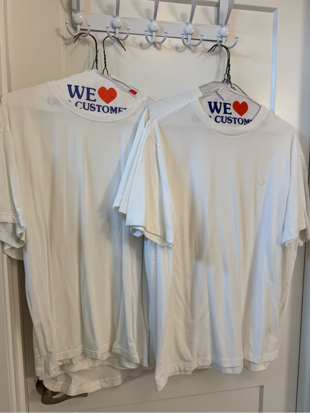 White Women’s Crew Neck T-Shirts. Qty. 6 bundle. All fit as Medium relaxed.